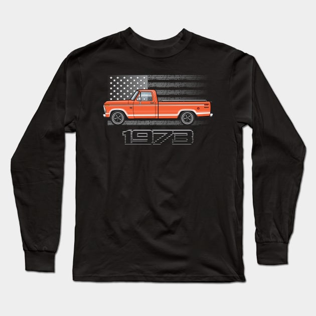 orange 73 Long Sleeve T-Shirt by JRCustoms44